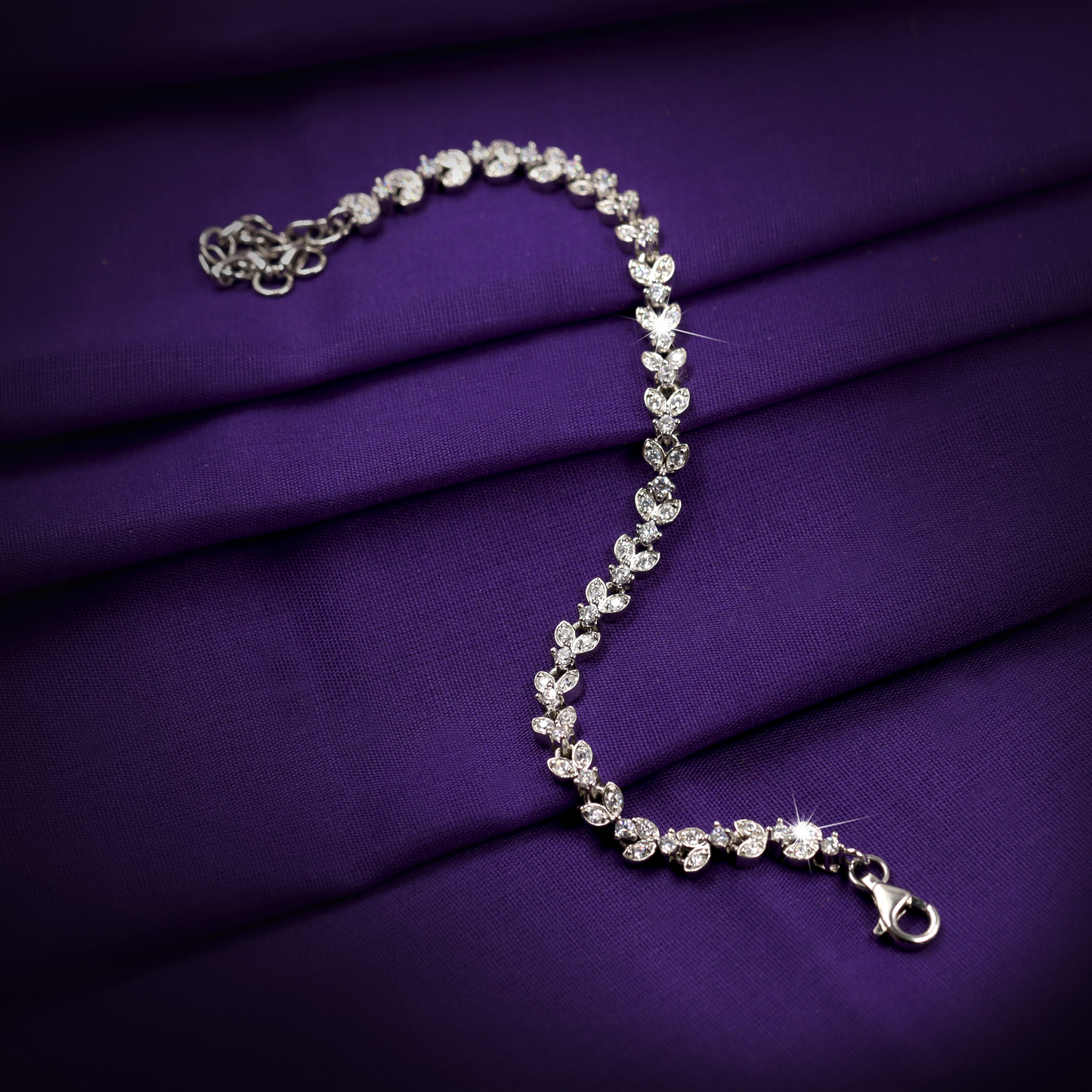 Florina Elegance – 925 Sterling Silver Flower Bracelet