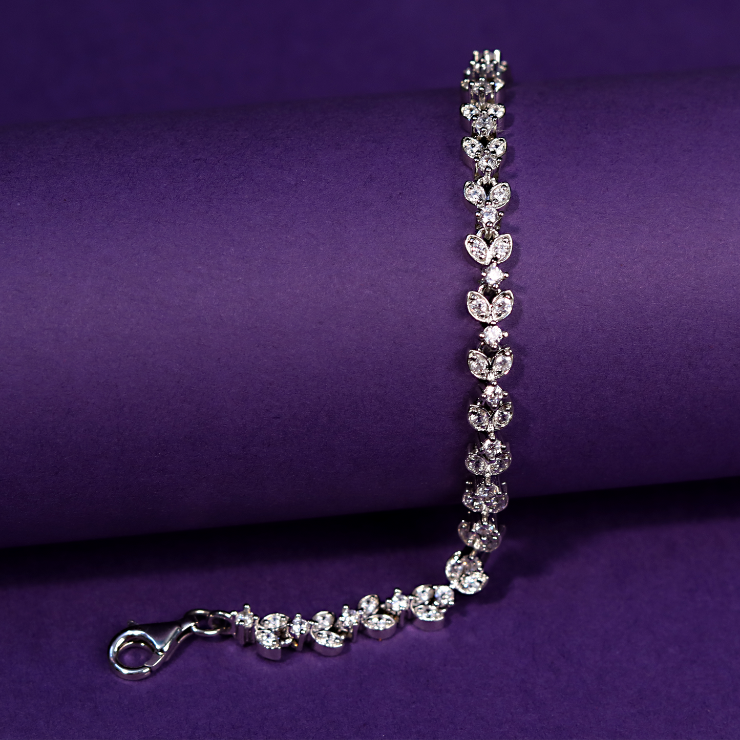 Florina Elegance – 925 Sterling Silver Flower Bracelet