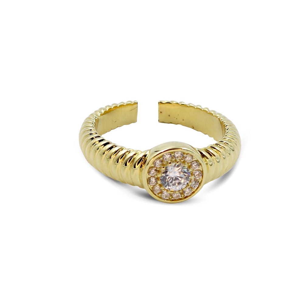 Golden Radiance Adjustable Ring