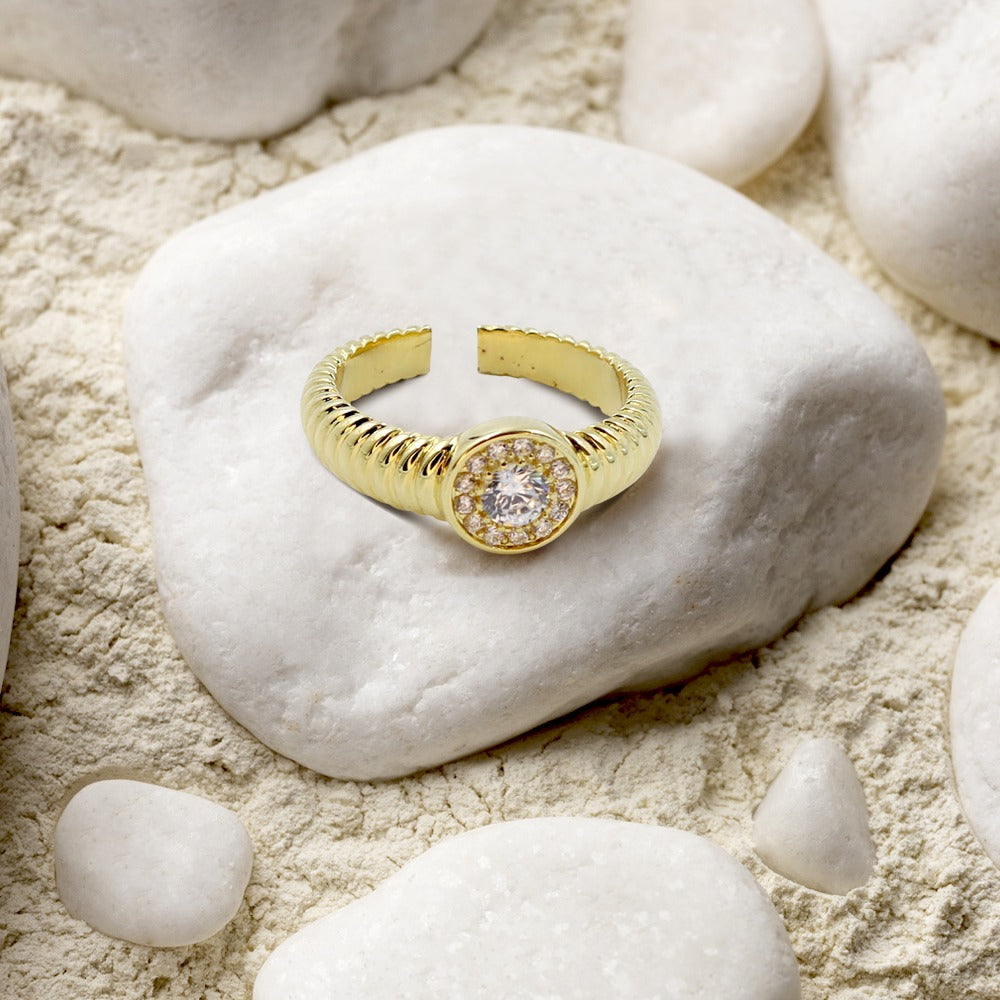 Golden Radiance Adjustable Ring