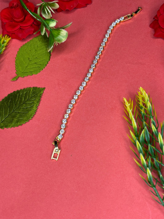 Golden Aura Tennis Bracelet