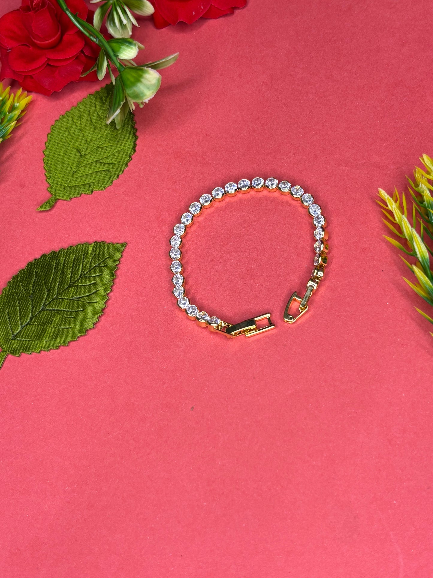 Golden Aura Tennis Bracelet