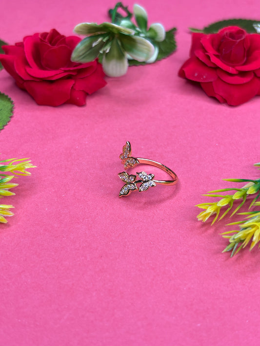 Butterfly Bloom Adjustable Ring