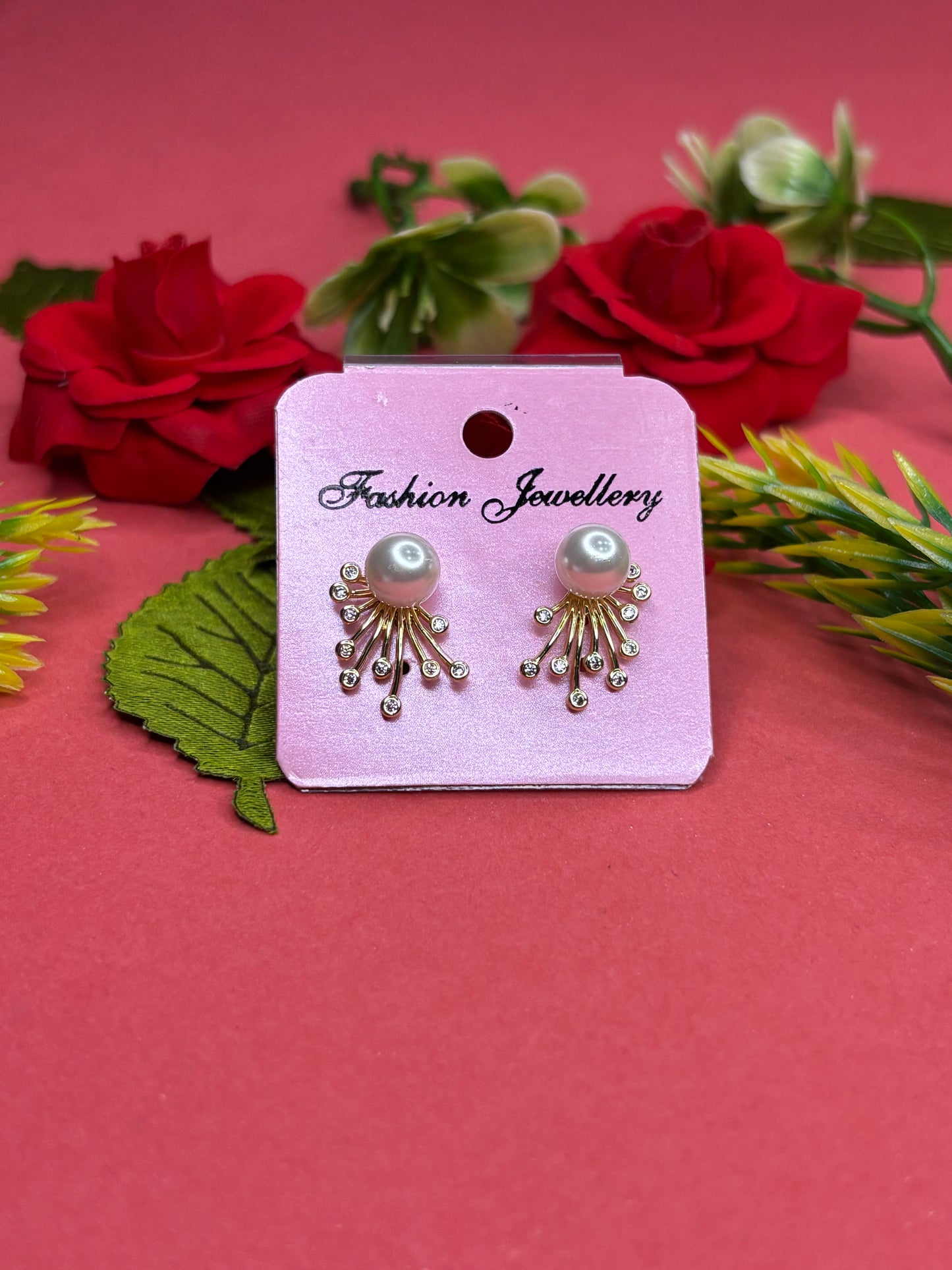 Pearl Radiance Burst Earrings