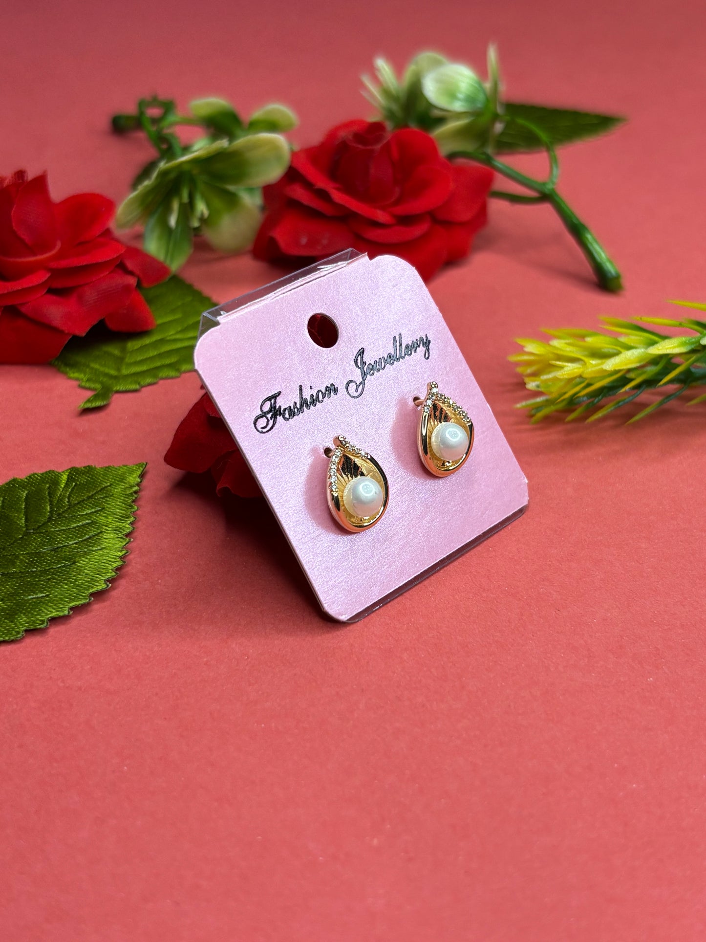 Golden Dew Pearl Studs