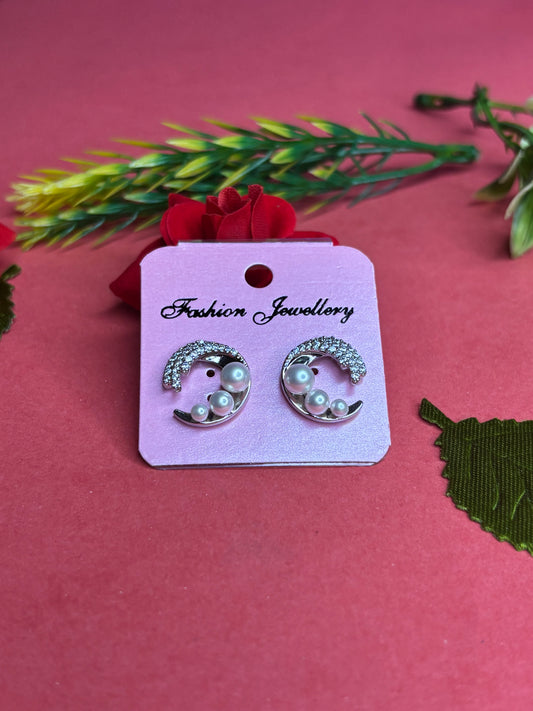 Lunar Pearl Orbit Earrings