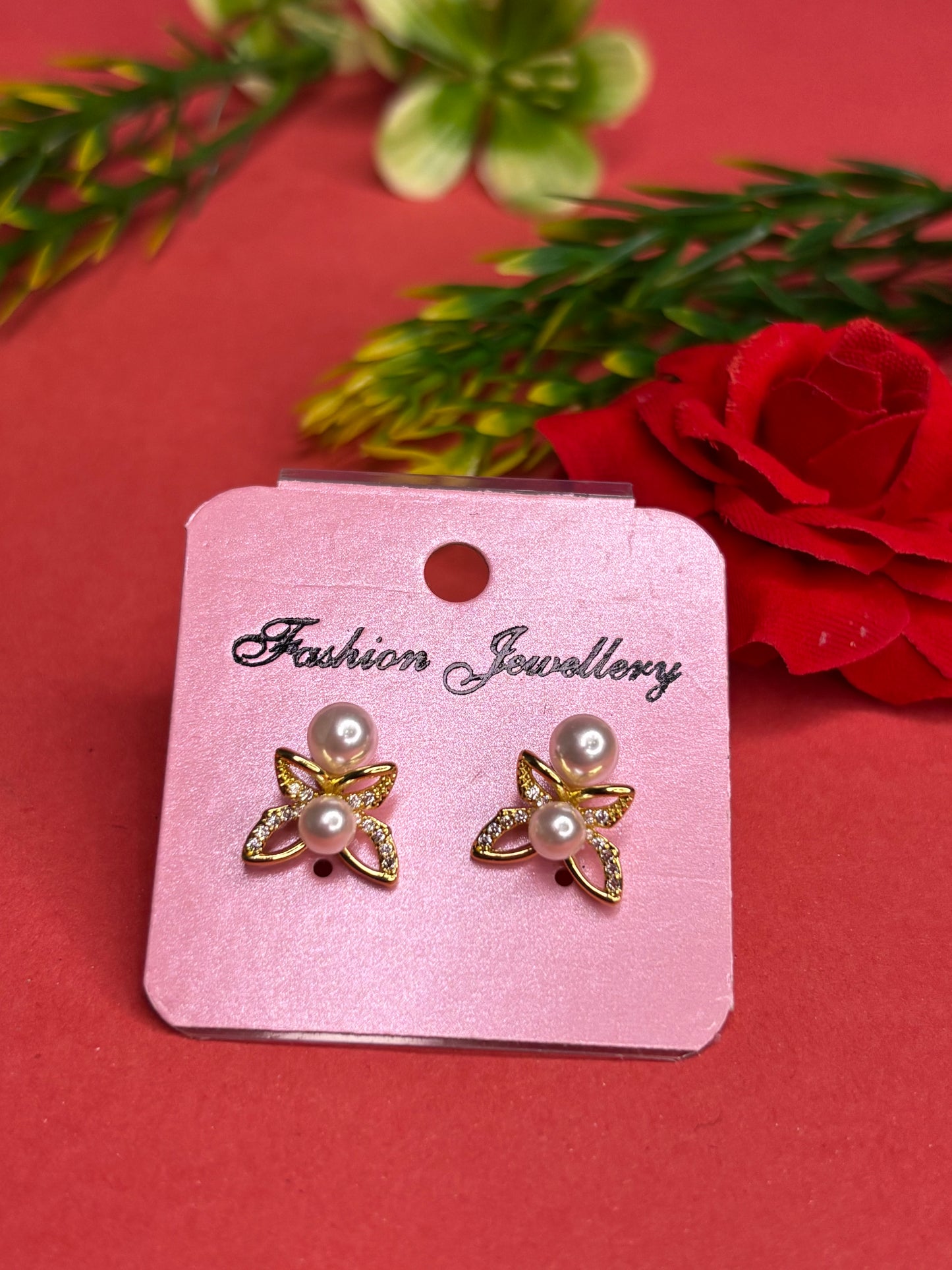 Pearl Blossom Petal Earrings