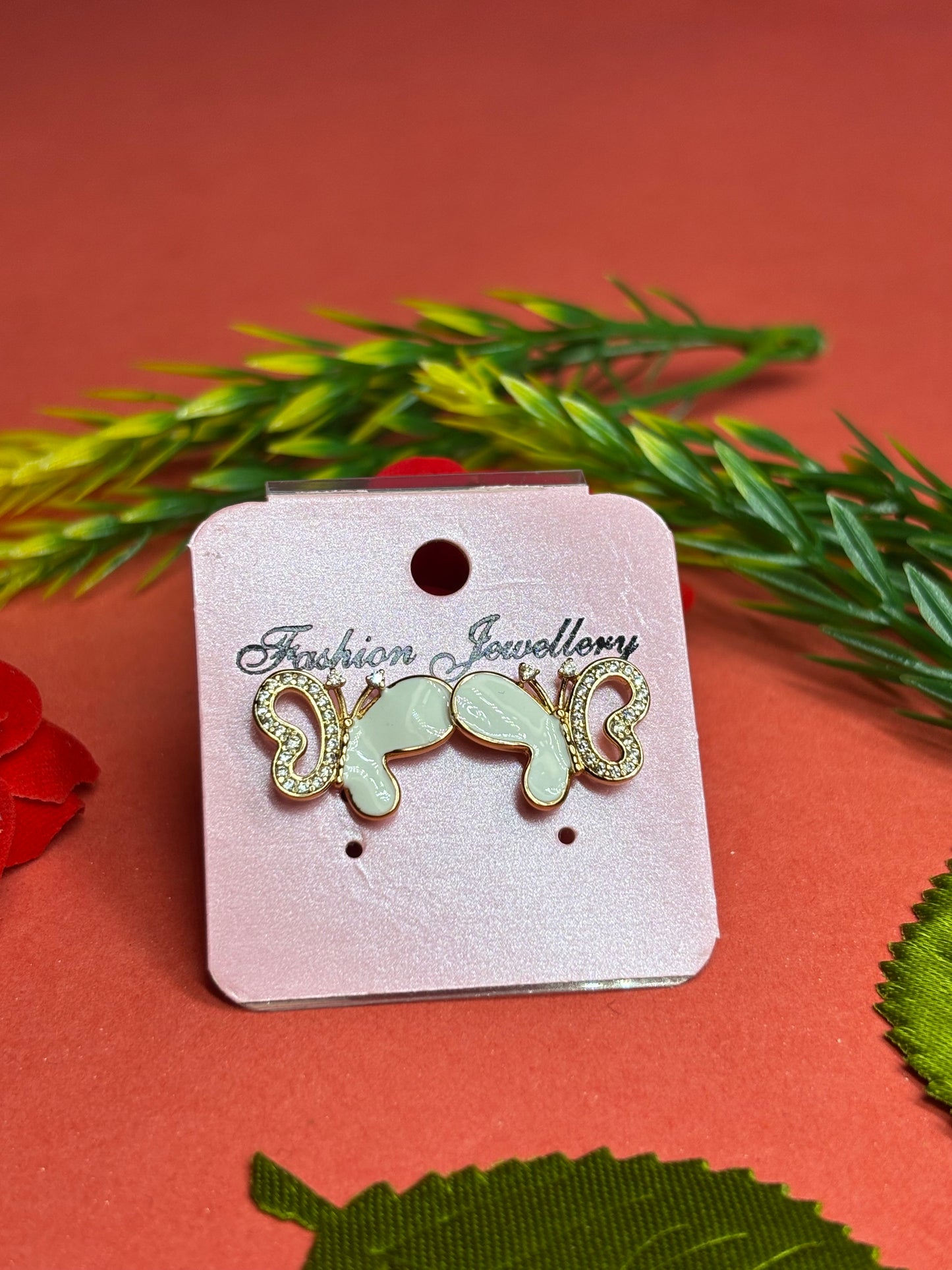 Pearl Whisper Butterfly Studs