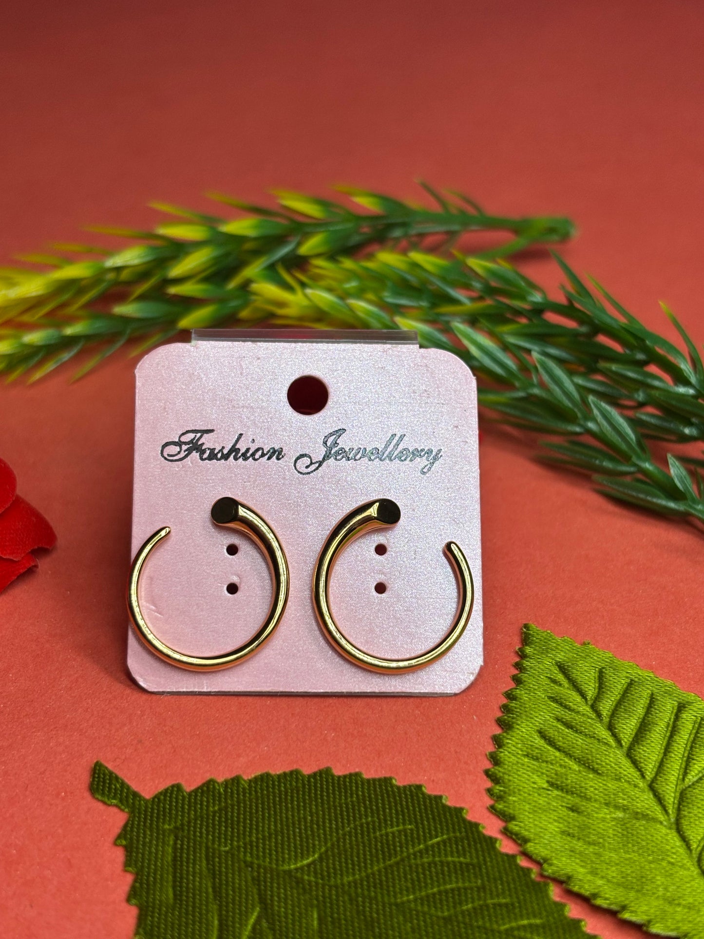 Golden Orbit Open Hoops