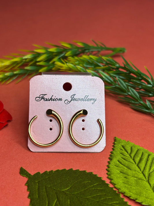 Golden Orbit Open Hoops