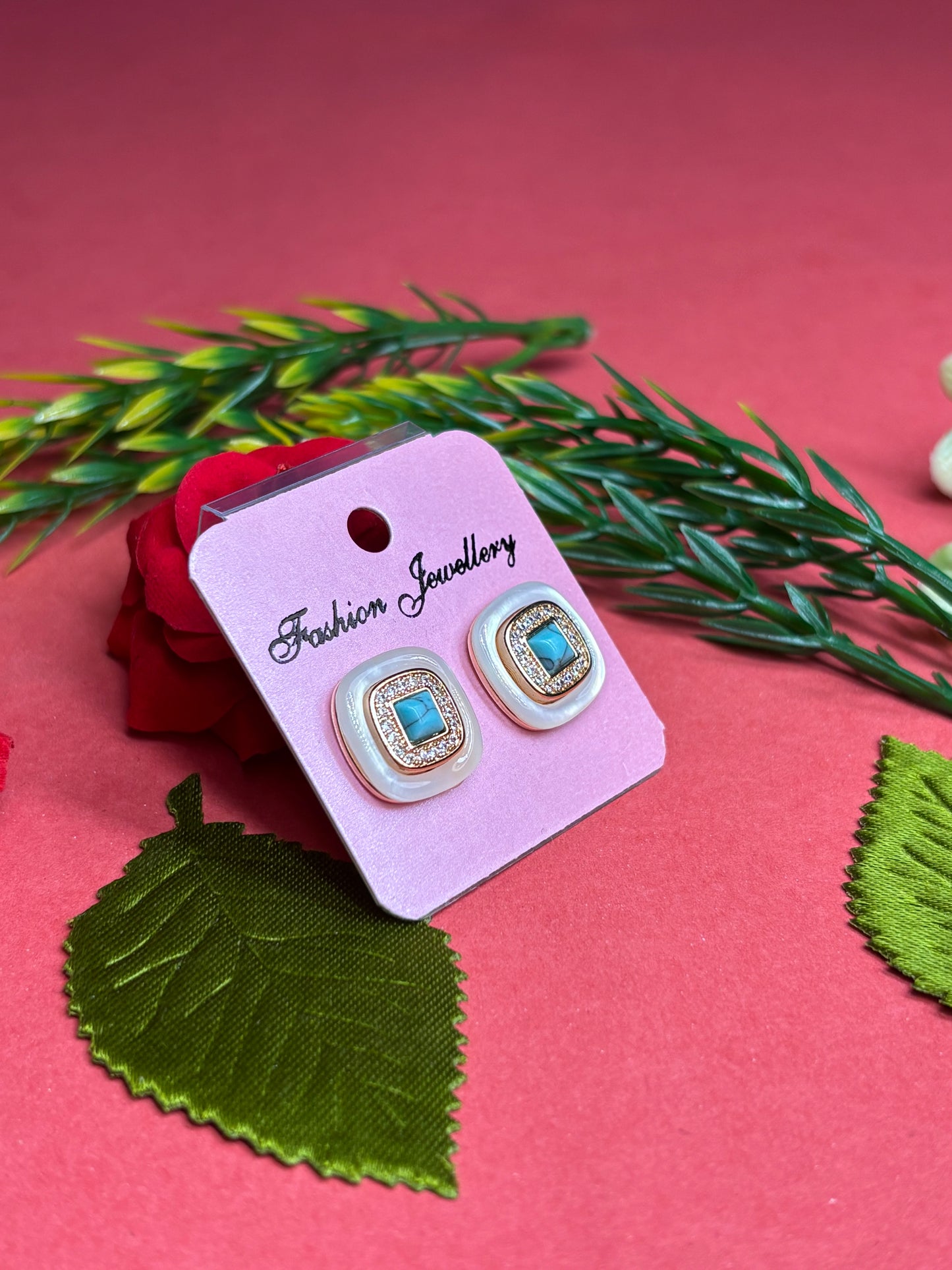 Turquoise Glow Studs