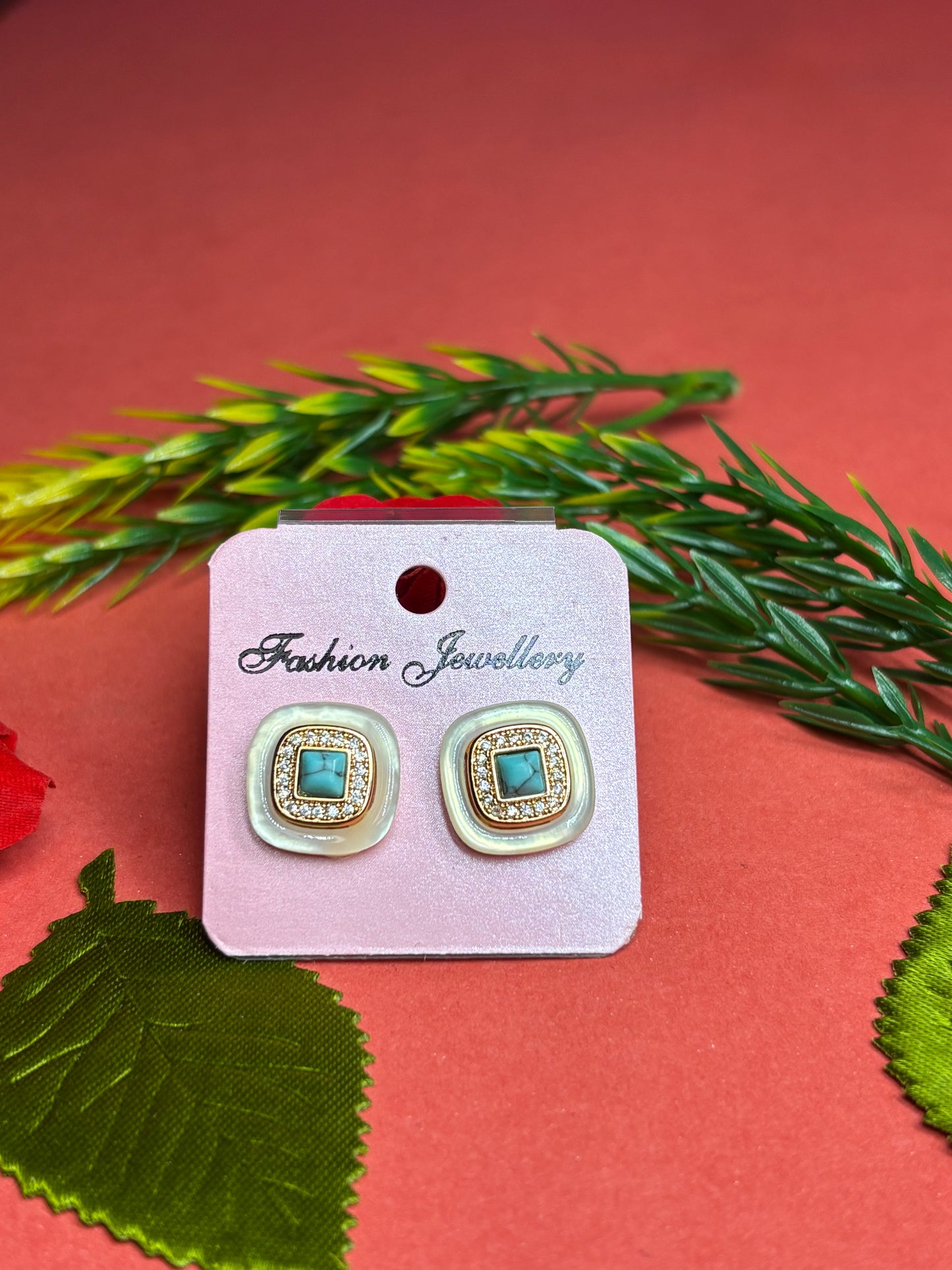 Turquoise Glow Studs