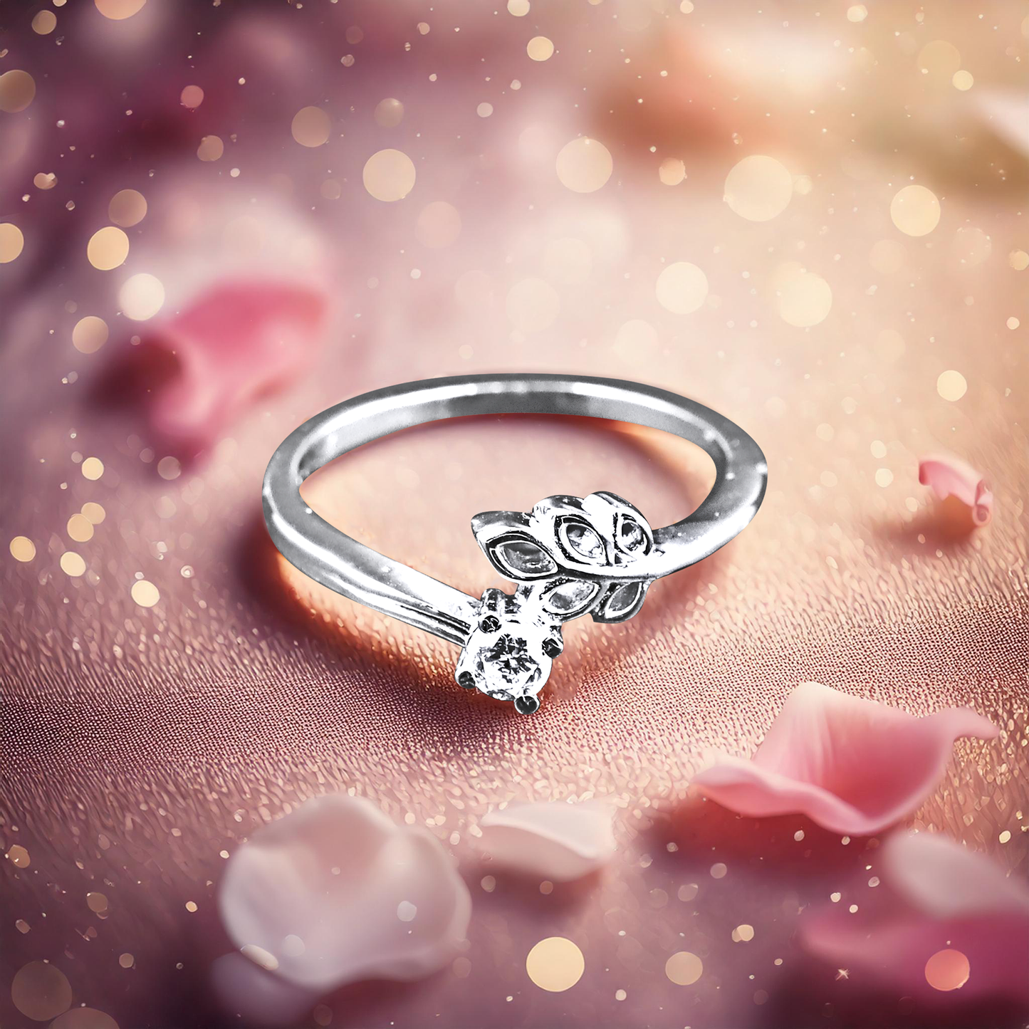 Bloom Solitaire – 925 Sterling Silver Ring