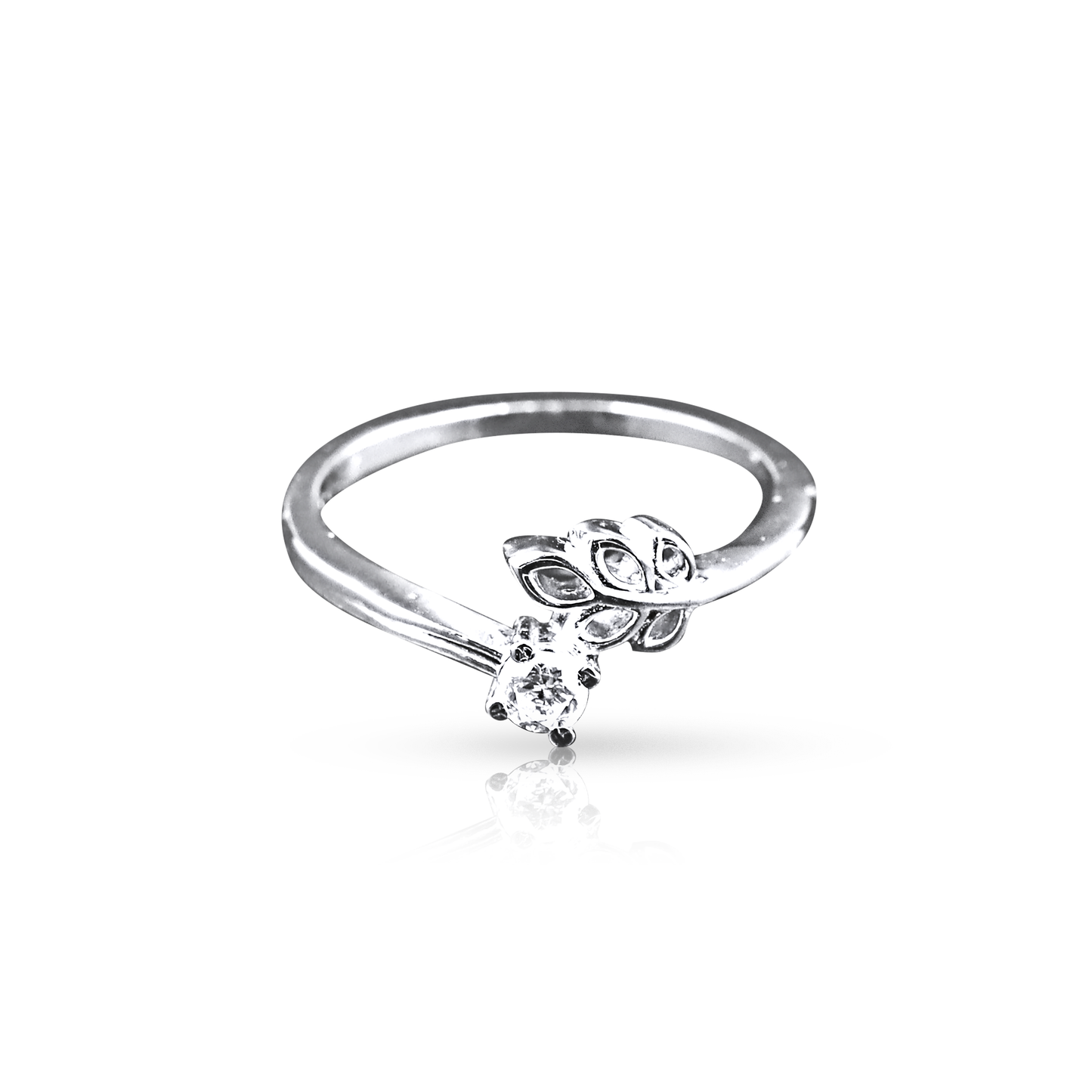 Bloom Solitaire – 925 Sterling Silver Ring