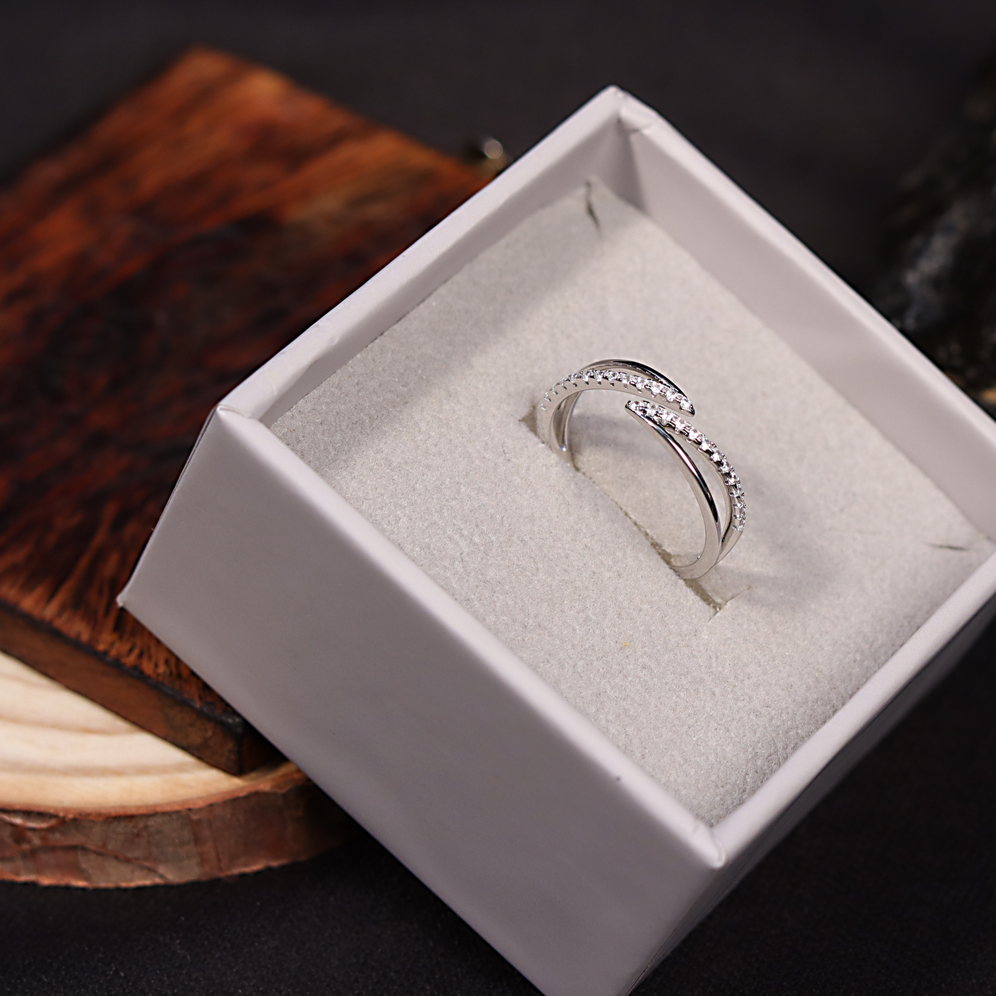 Open Crossover 925 Sterling Silver Ring