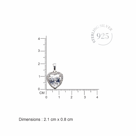 ETERNAL Love Heart Pendant - 925 Sterling Silver