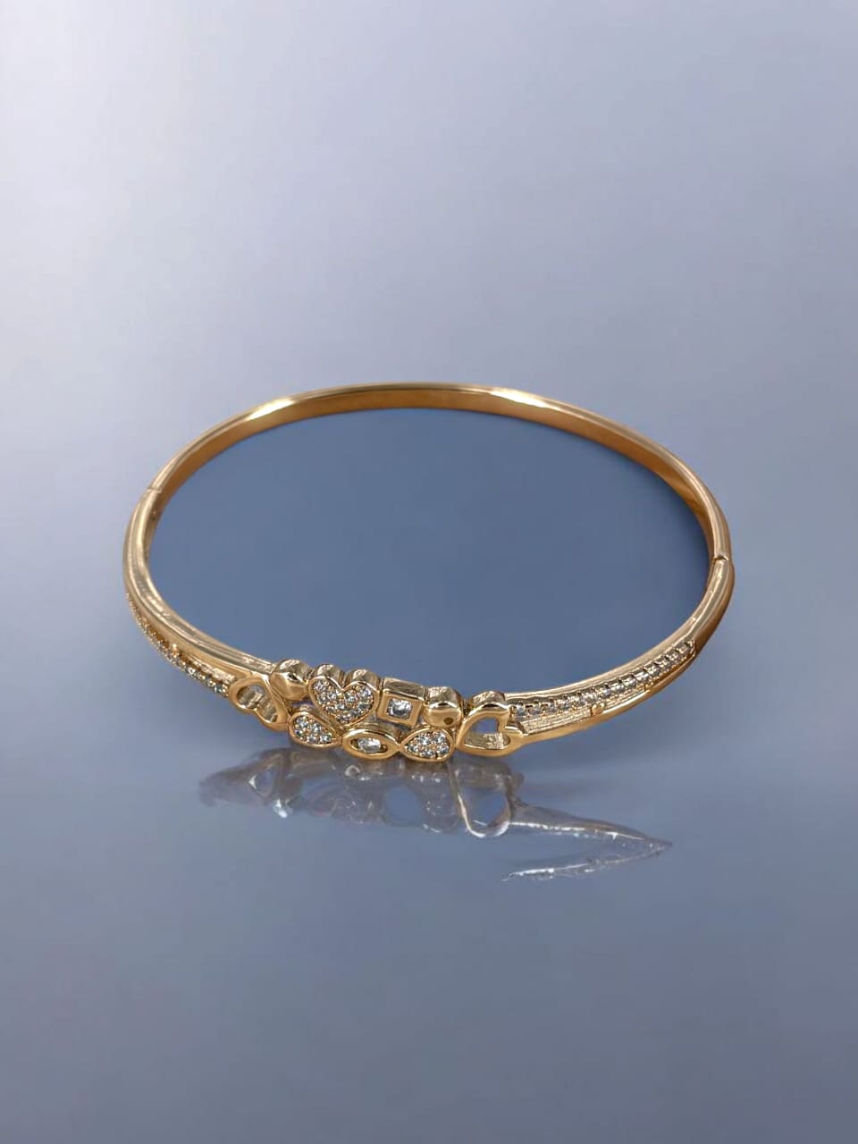 Golden Blossom Stainless Steel Bangle