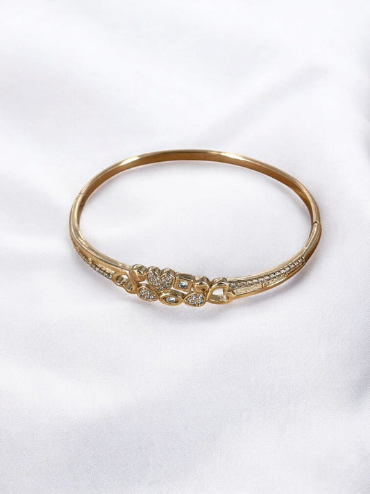 Golden Blossom Stainless Steel Bangle