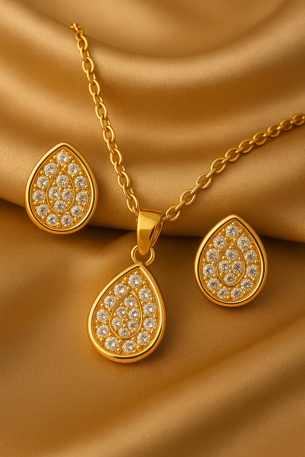 Viqso Teardrop Elegance Gold-Plated Set