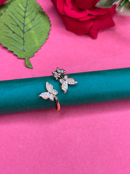 Butterfly Bloom Adjustable Ring