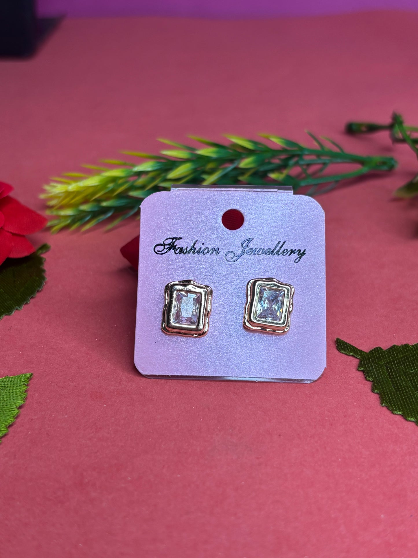 Aurora Gem Frame Studs