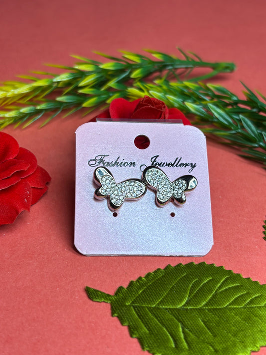Crystal Flutter Butterfly Studs