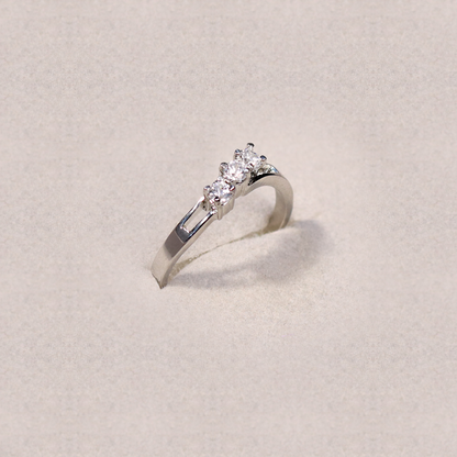 Elysia Spark - Three-Stone Zircon Ring