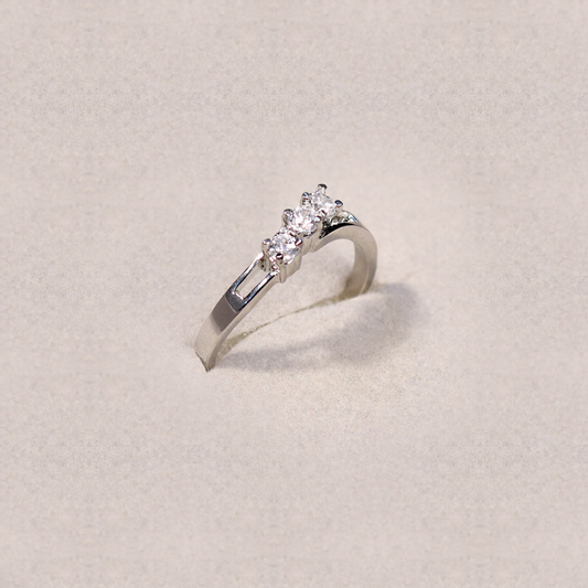 Elysia Spark - Three-Stone Zircon Ring