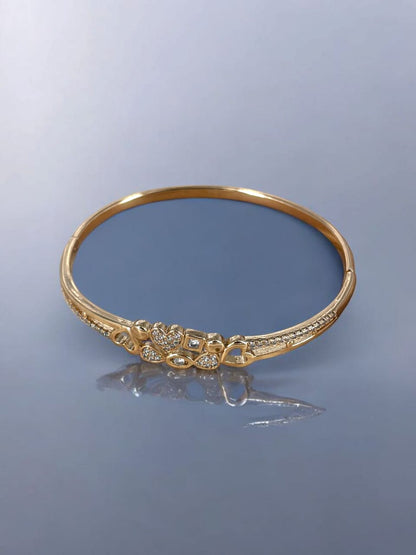 Golden Blossom Stainless Steel Bangle